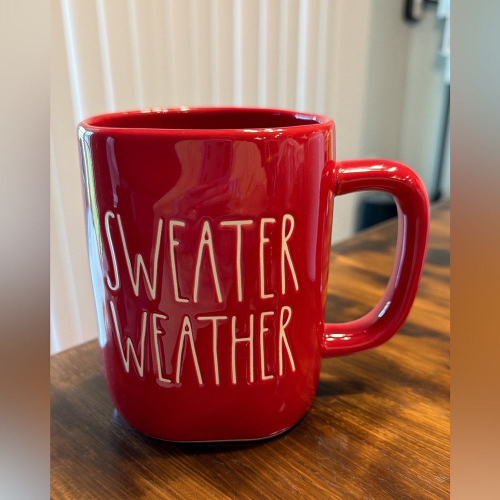 Rae Dunn red sweater weather mug